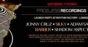 *PARTY TICKET GIVEAWAY* Faceless Recordings Launch Party in London